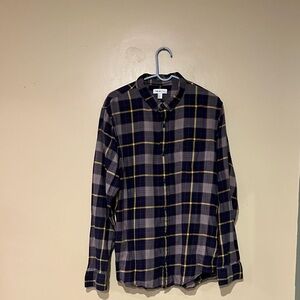 The Rail Mens Size XL Blue Yellow Plaid Button Down Shirt Long Sleeve